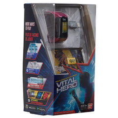 Bandai Namco Digimon Vital Hero Red Step Counter—tracks daily steps to unlock evolutions.