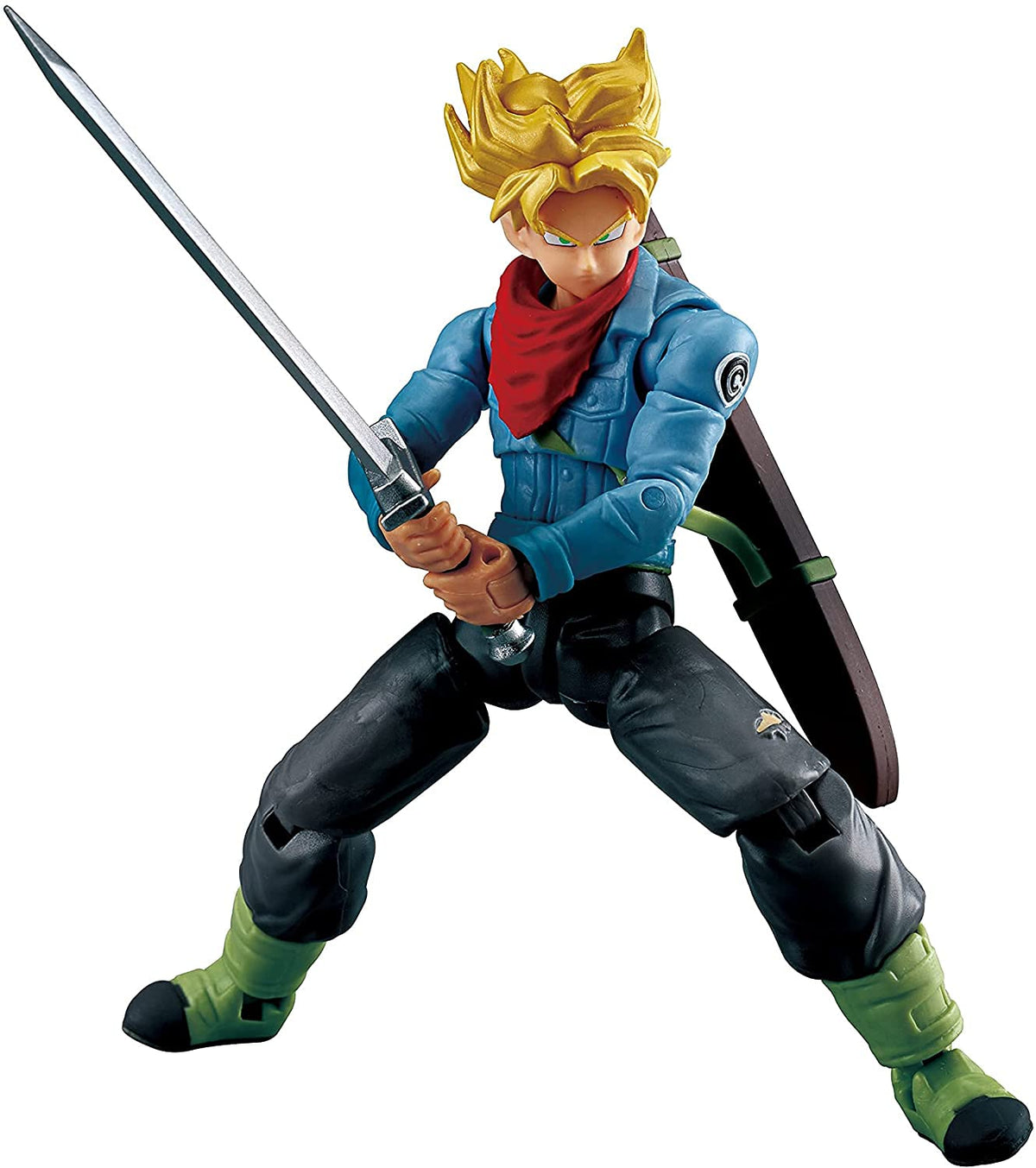 Bandai Namco Dragon Ball Evolve Trunks in Super Saiyan side pose for dynamic display