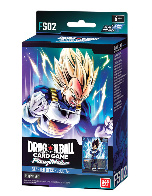 Bandai Namco Dragon Ball Super Fusion World Vegeta Starter Deck—ready-to-play 51-card bundle for quick battles