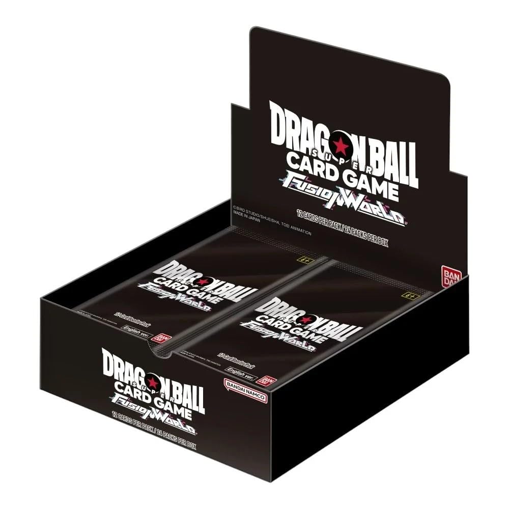 Bandai Namco Dragon Ball Super Fusion World 01 booster box ready for quick drafting sessions.
