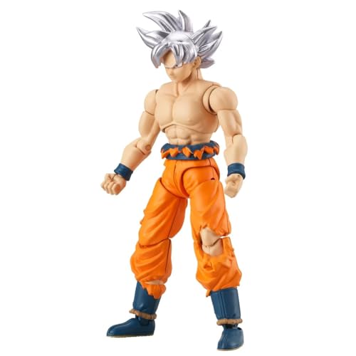 Bandai Namco Dragon Ball Super Goku Ultra Instinct figure, articulation details, great for creating action scenes