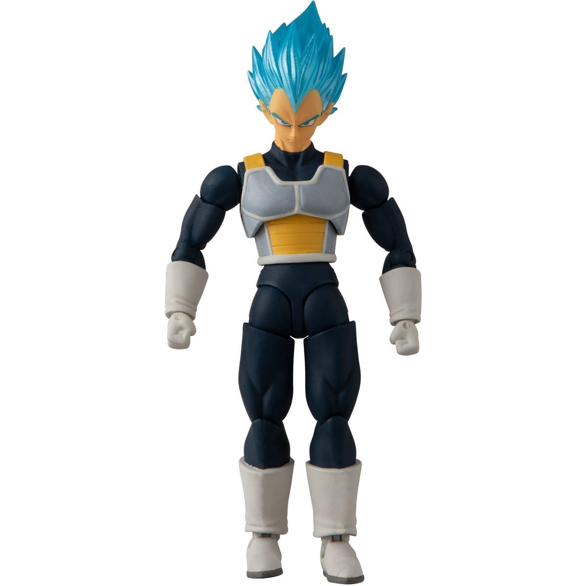 Bandai Namco Dragon Ball Super Super Saiyan Blue Vegeta figure ready for display.