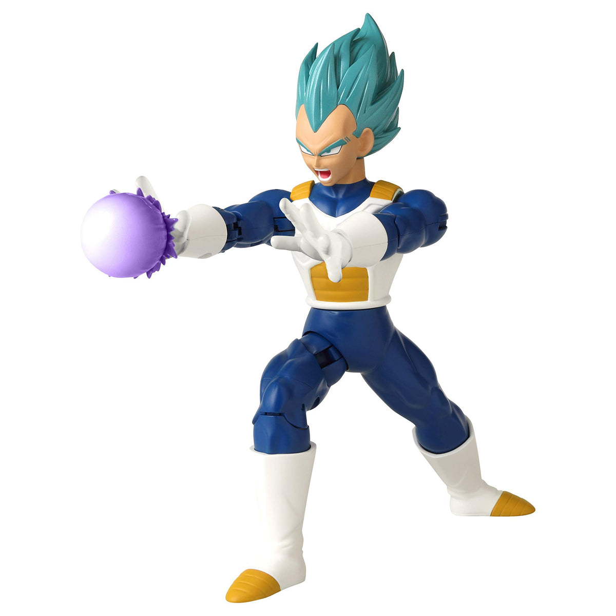 Bandai Namco Dragon Ball Super Vegeta Blue front view for dynamic display and poseability