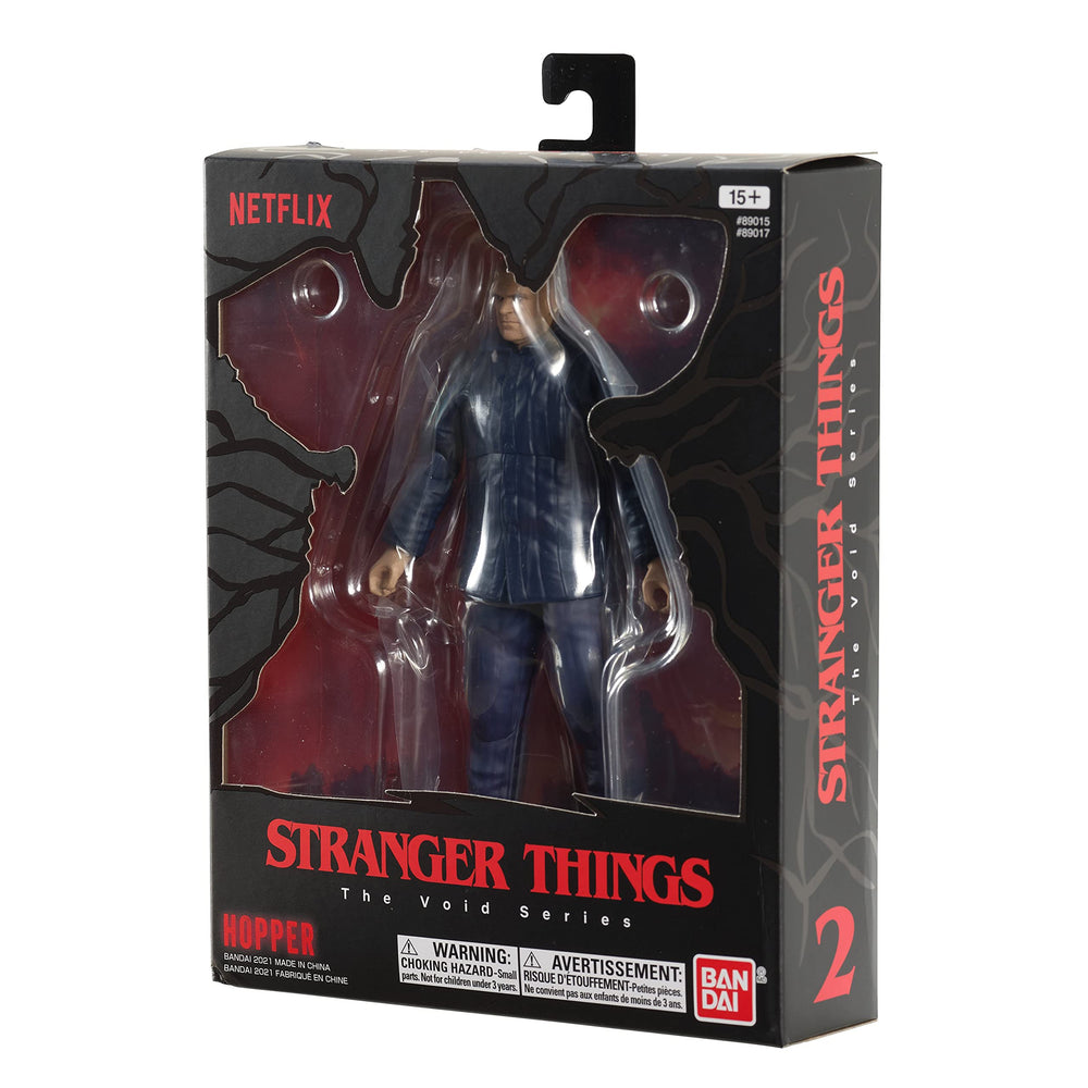 Bandai Namco Stranger Things Hopper packaging serves as collectible display.