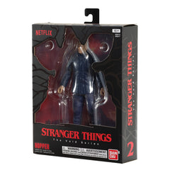 Bandai Namco Stranger Things Hopper packaging serves as collectible display.