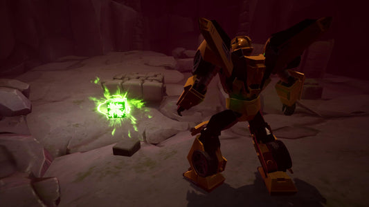 Bandai Namco Transformers Earthspark Expedition open-world scene with Autobot exploration