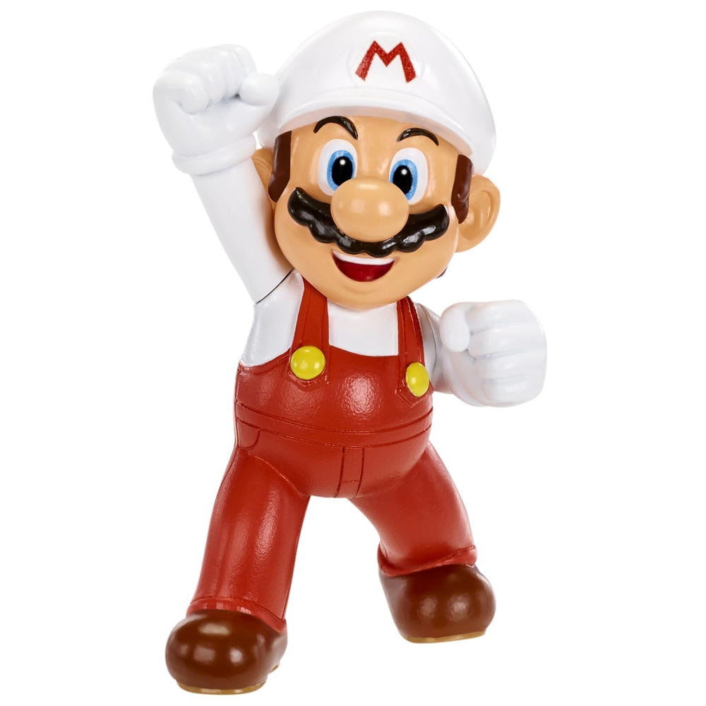 Bandai Namco World of Nintendo Fire Mario figure, 2 inch display-ready for shelves and desks