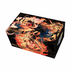 Bandai One Piece Card Game playmat featuring Ace, Sabo, and Luffy for smooth shuffling and vibrant play area