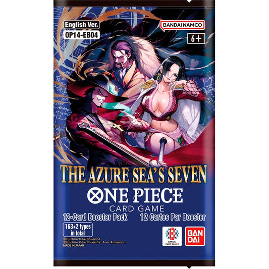 Bandai One Piece TCG DP-09 booster pack display highlighting two packs inside