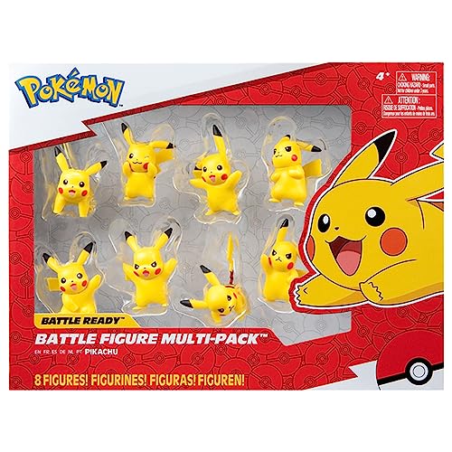 Bandai Pokémon Pikachu figure posing collection highlights eight unique facial expressions.