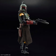 Bandai Spirits Boba Fett Mandalorian Ver blaster rifle included for authentic accessories.