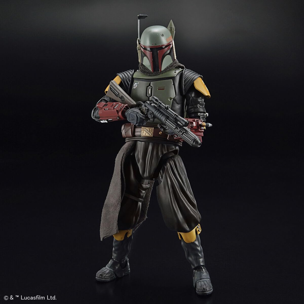 Bandai Spirits Boba Fett Mandalorian Ver fabric scarf texture for realistic pose.