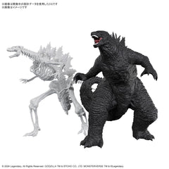 Bandai Spirits Godzilla x Kong model kit skeleton-inside display option.