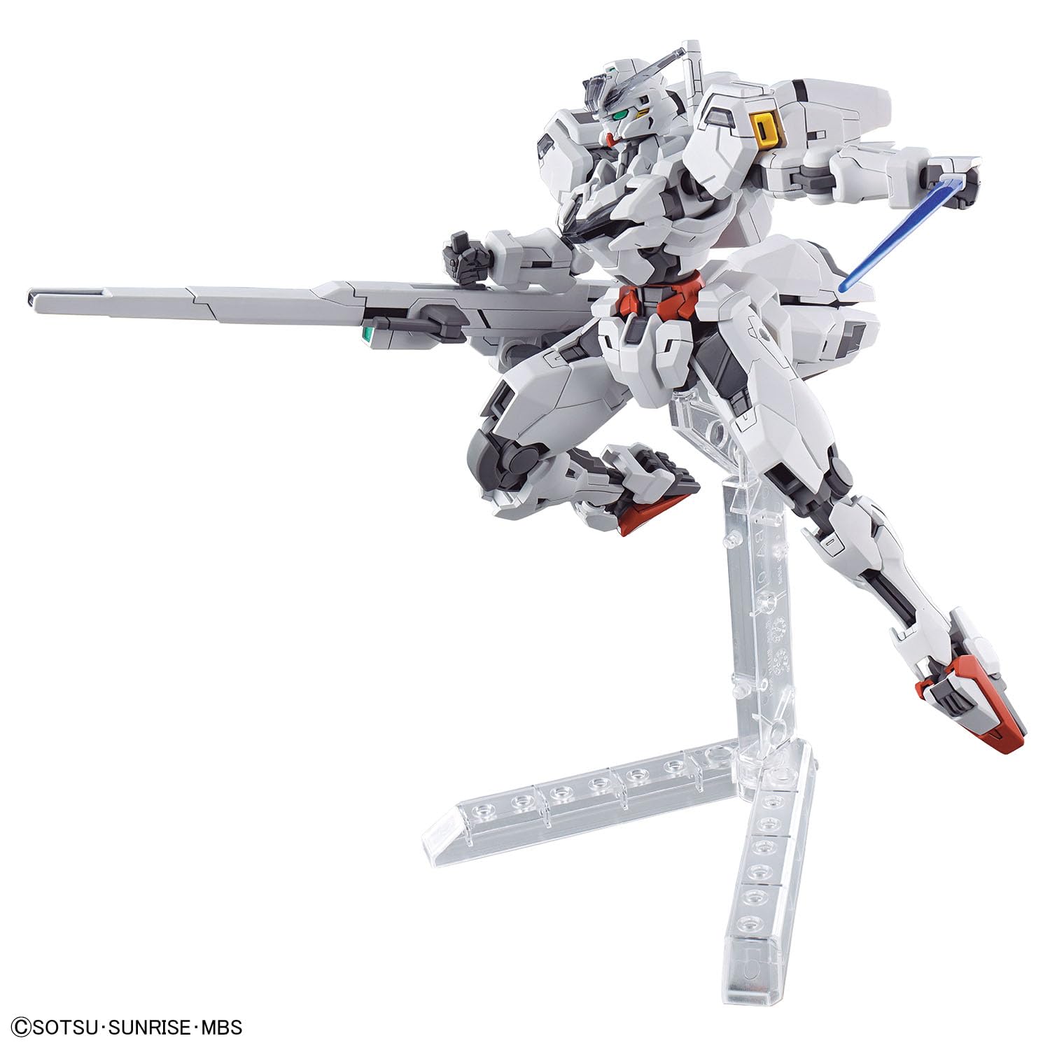 Gundam Calibarn antenna glow emphasizes high-quality finish for model enthusiasts.