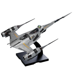 Bandai Spirits Mandalorian N-1 Starfighter cockpit parts show precise pilot seating with R5-D4 option for display.