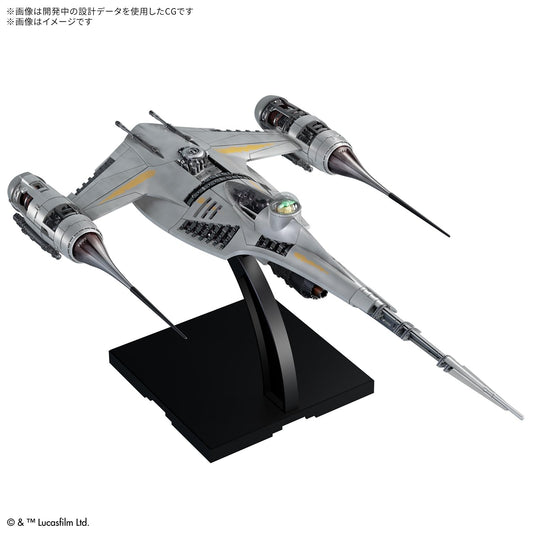 Bandai Spirits Mandalorian N-1 Starfighter water-slide decals enable authentic finishing touches and color accuracy.