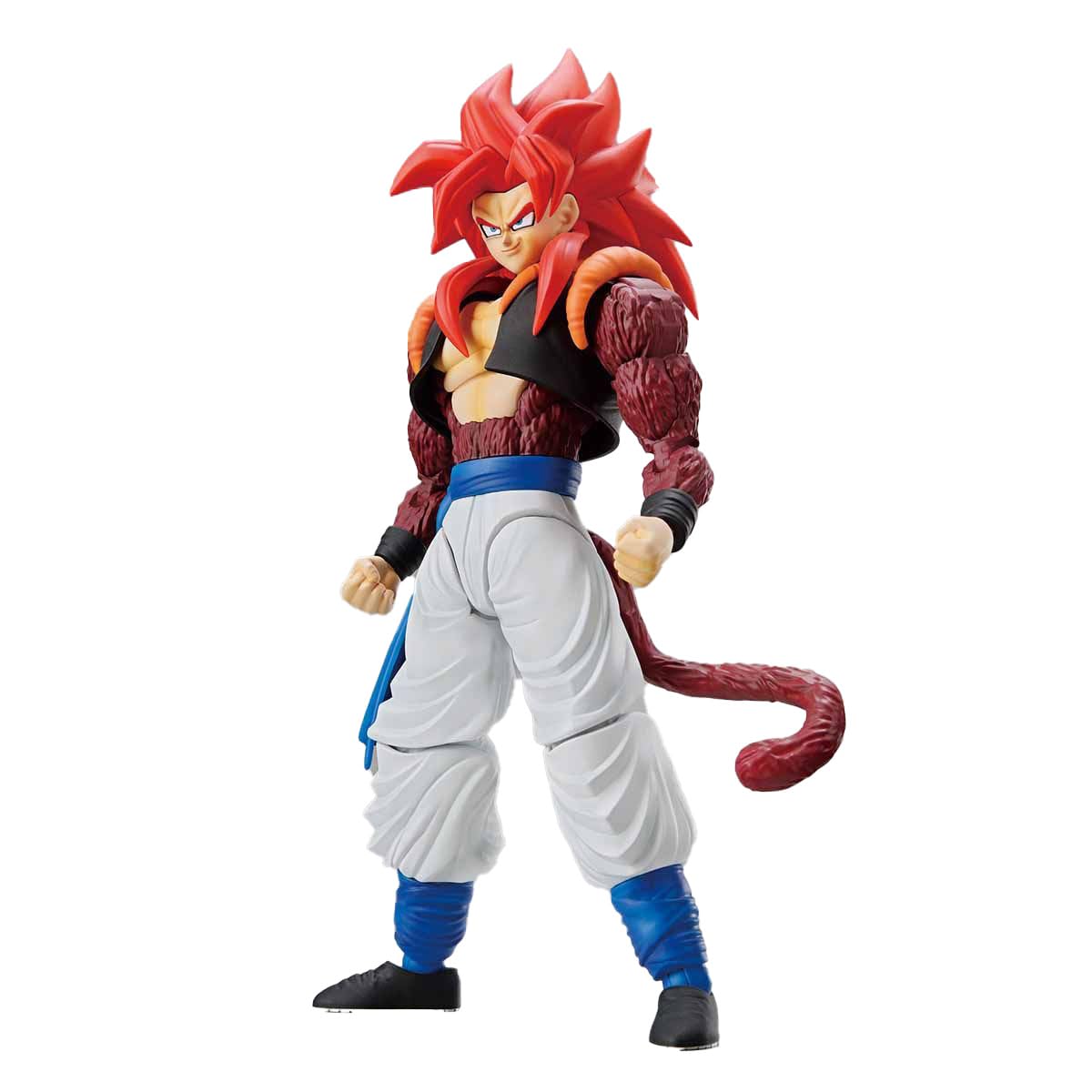 Bandai Spirits Super Saiyan 4 Gogeta figure-rise ready for dynamic display.