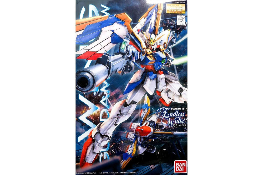 Bandai Spirits Wing Gundam Ver. EW with buster rifle for dynamic display and poseability.