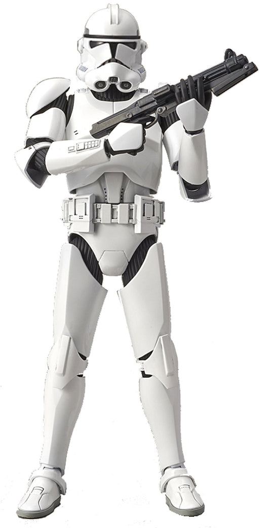 Bandai Star Wars 1/12 Clone Trooper model front view for dynamic display