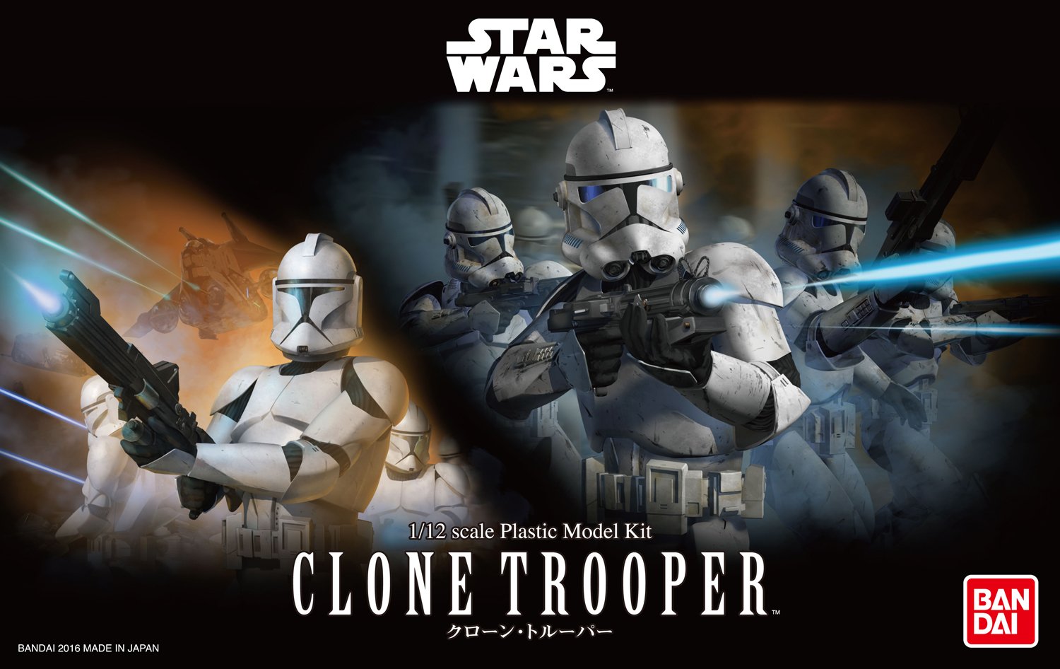 Bandai Star Wars 1/12 Clone Trooper helmet options for customizable display