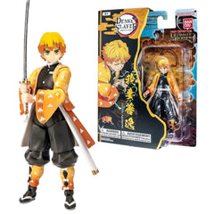 Bandai Ultimate Legends Zenitsu Agatsuma figure, front view, highly poseable for dynamic displays.