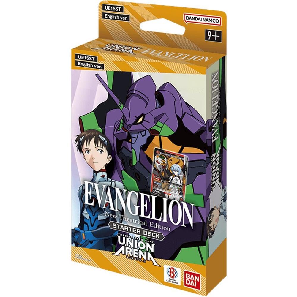Bandai Union Arena Evangelion starter deck cover with exclusive artwork for fans and new players