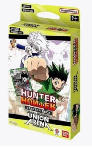 Bandai Union Arena Hunter X Hunter starter deck with 50 cards for quick learning and gameplay.