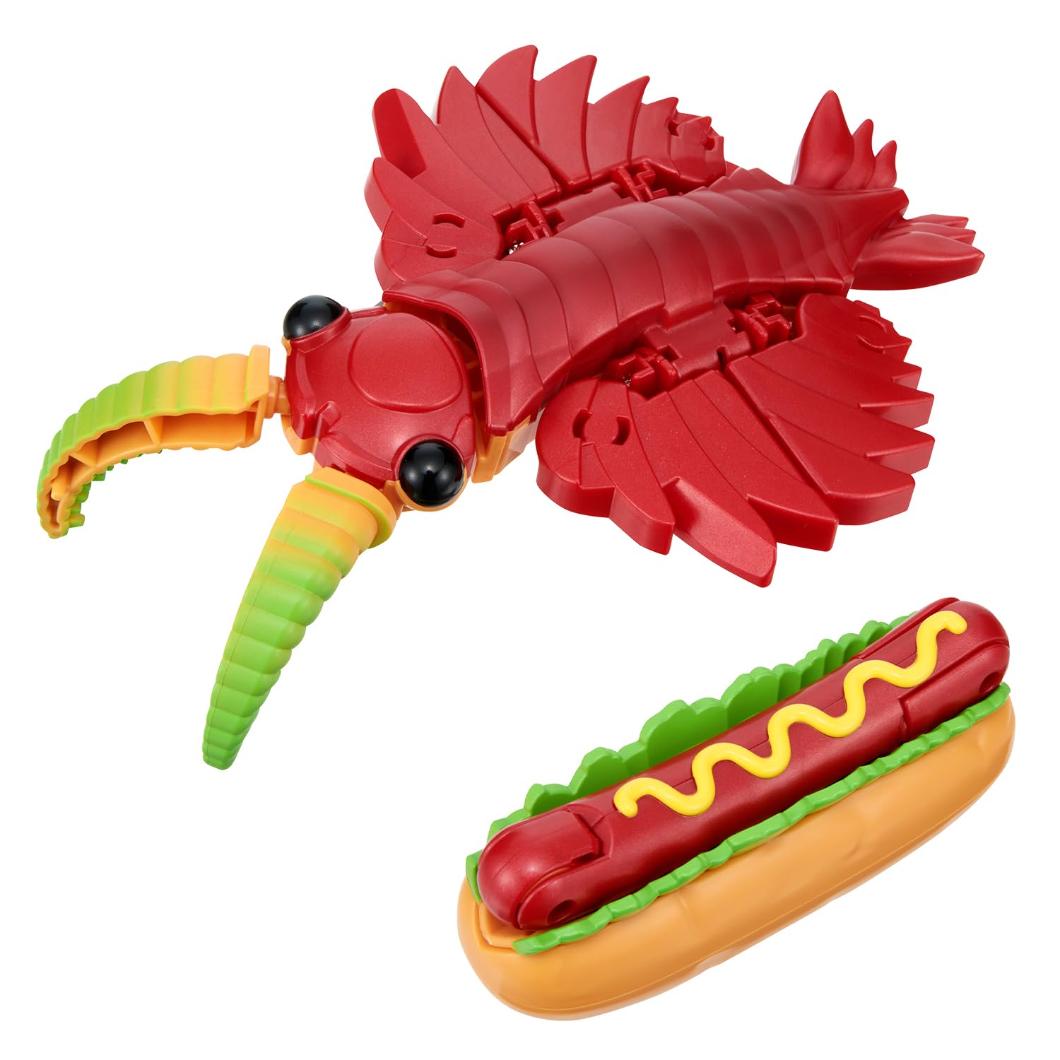 Bandai Unitrobo Anomalocaris Hot Dog joints close-up highlights expandability for imaginative builds.