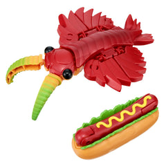 Bandai Unitrobo Anomalocaris Hot Dog joints close-up highlights expandability for imaginative builds.