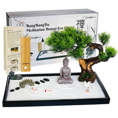 BangBangDa Japanese Zen Garden Kit desk sand tray for mindful focus and decor