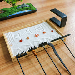 BangBangDa mini zen garden rake set on a desk for mindful design sessions