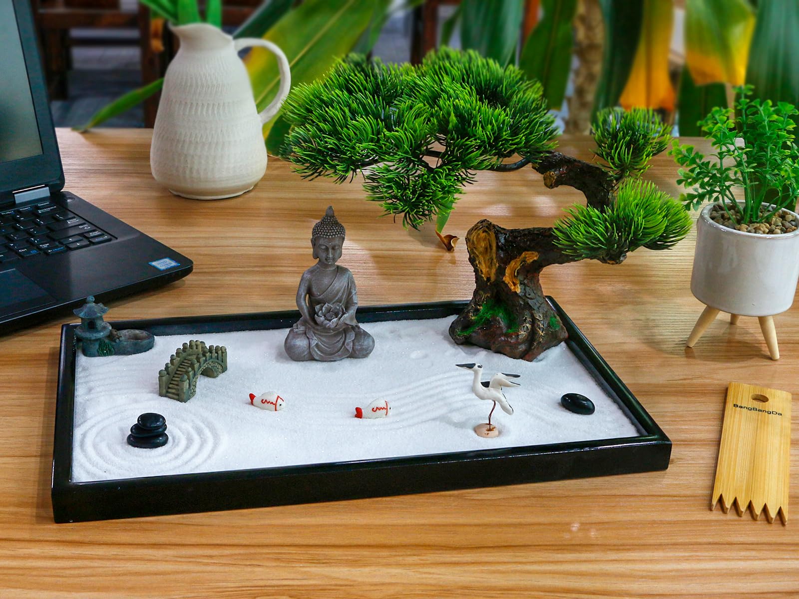 BangBangDa Zen Garden Kit koi carp accents for peaceful desk visuals