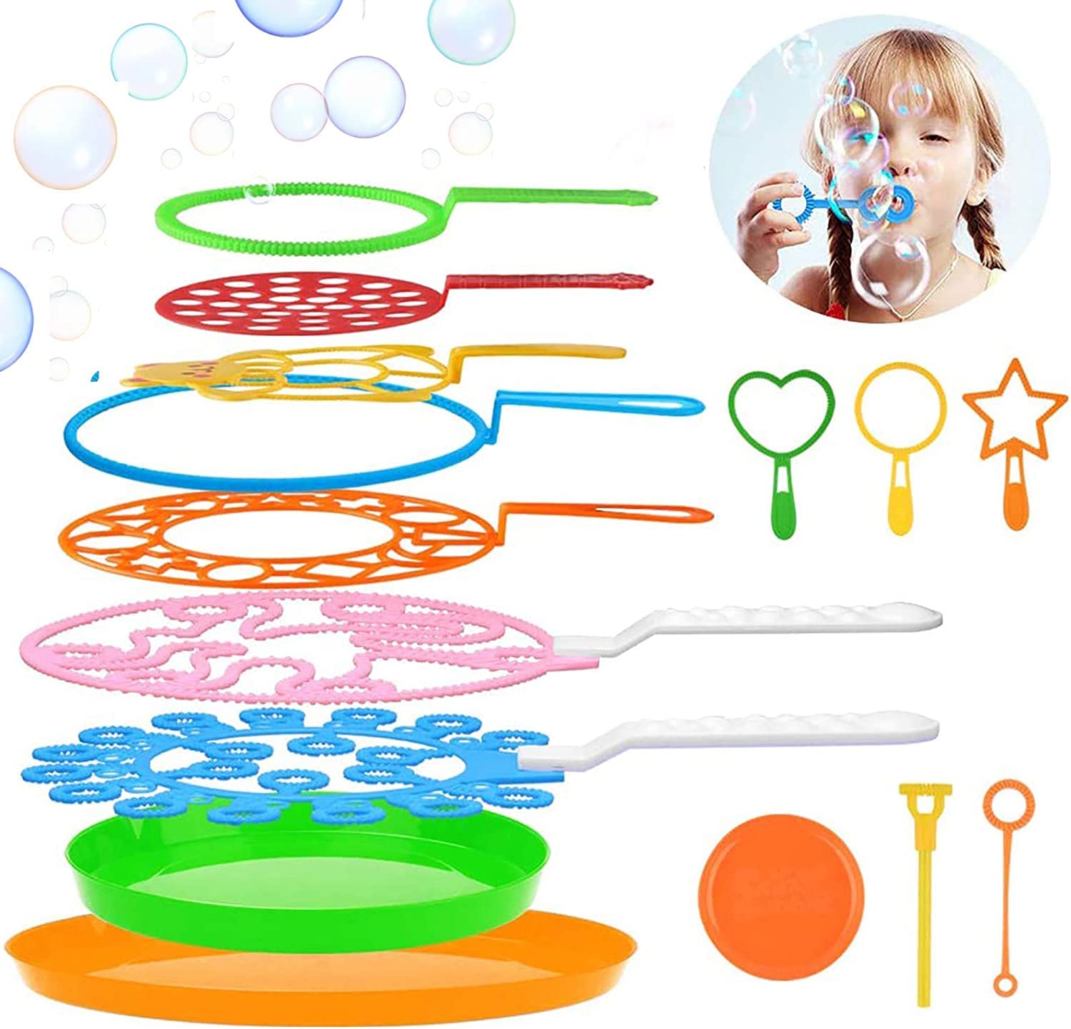 Bangcool bubble wands with tray for big bubbles and outdoor fun.