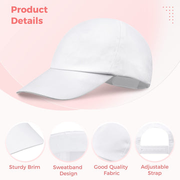 B bangcool white cap back with adjustable strap showing one-size-fits-all practicality