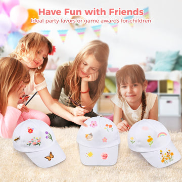 B bangcool white cap ideal as party favors or group craft activity