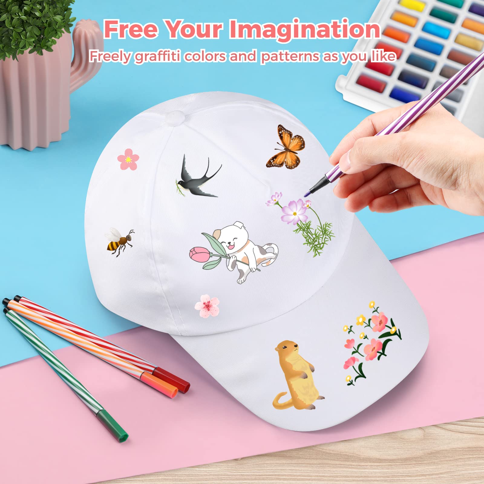 B bangcool white cap side view highlighting adjustable fit and comfort