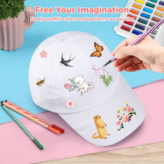 B bangcool white cap side view highlighting adjustable fit and comfort