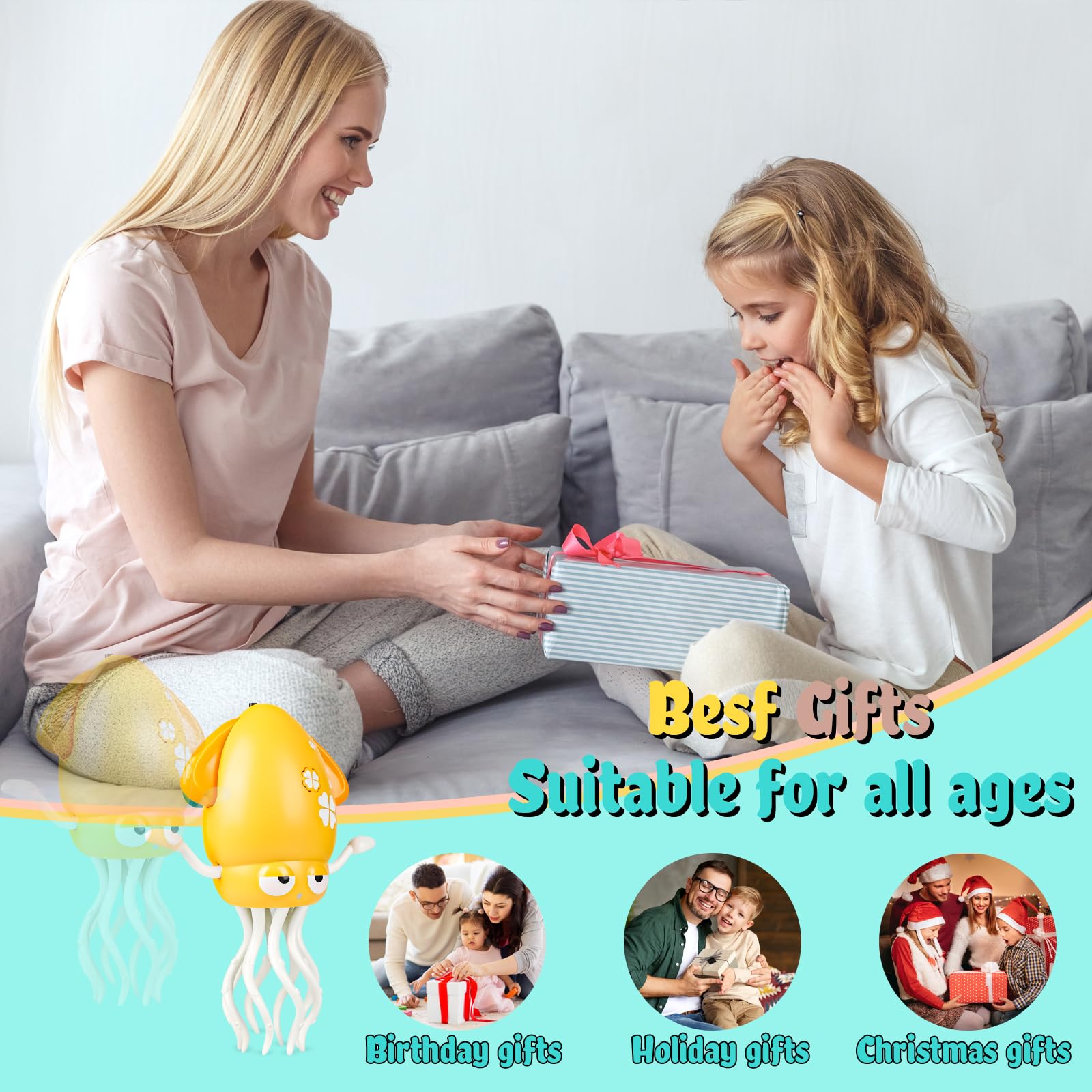 Bangzi Dancing Octopus toy USB rechargeability supports easy, battery-free sessions.