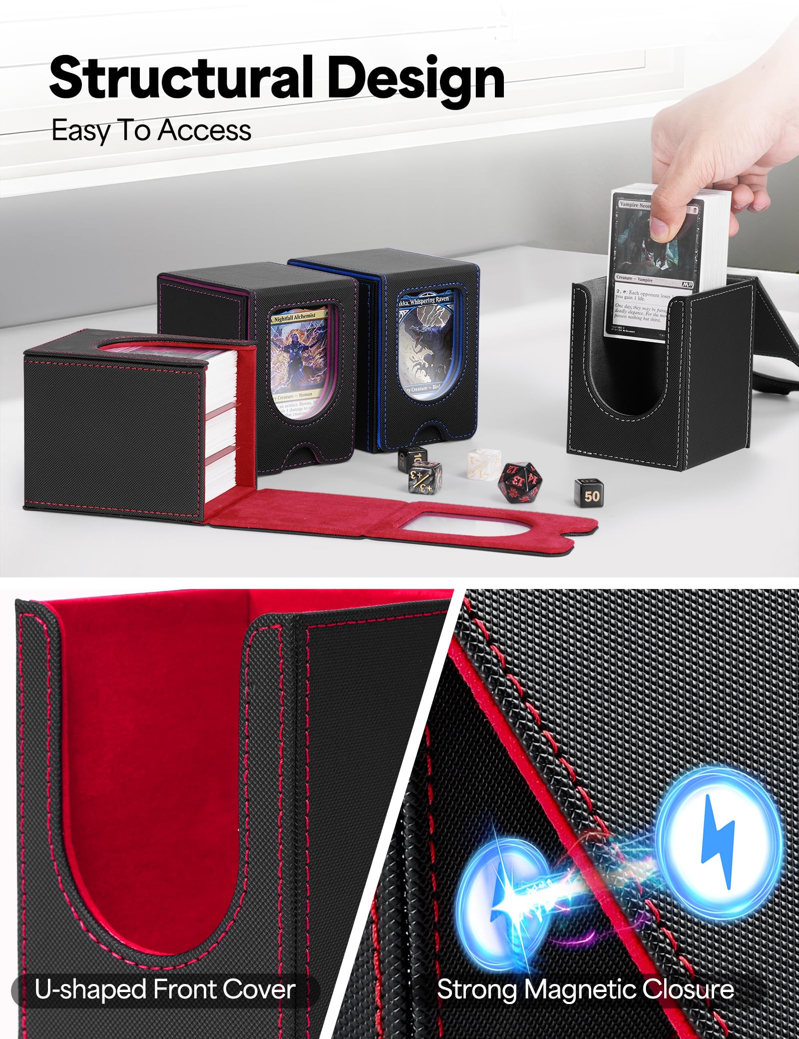 banloga card deck box closure with magnets provides secure protection.