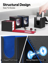 Banloga compact deck box keeps 100+ double-sleeved cards neatly organized.