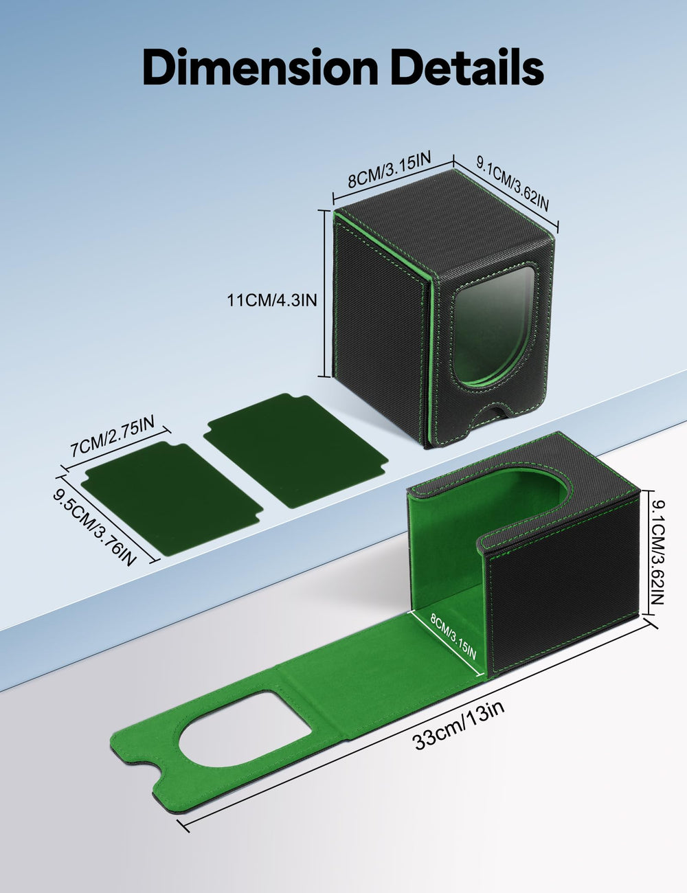 Banloga card deck box is compatible with MTG, TCG, CCG, PTCG and sports cards.