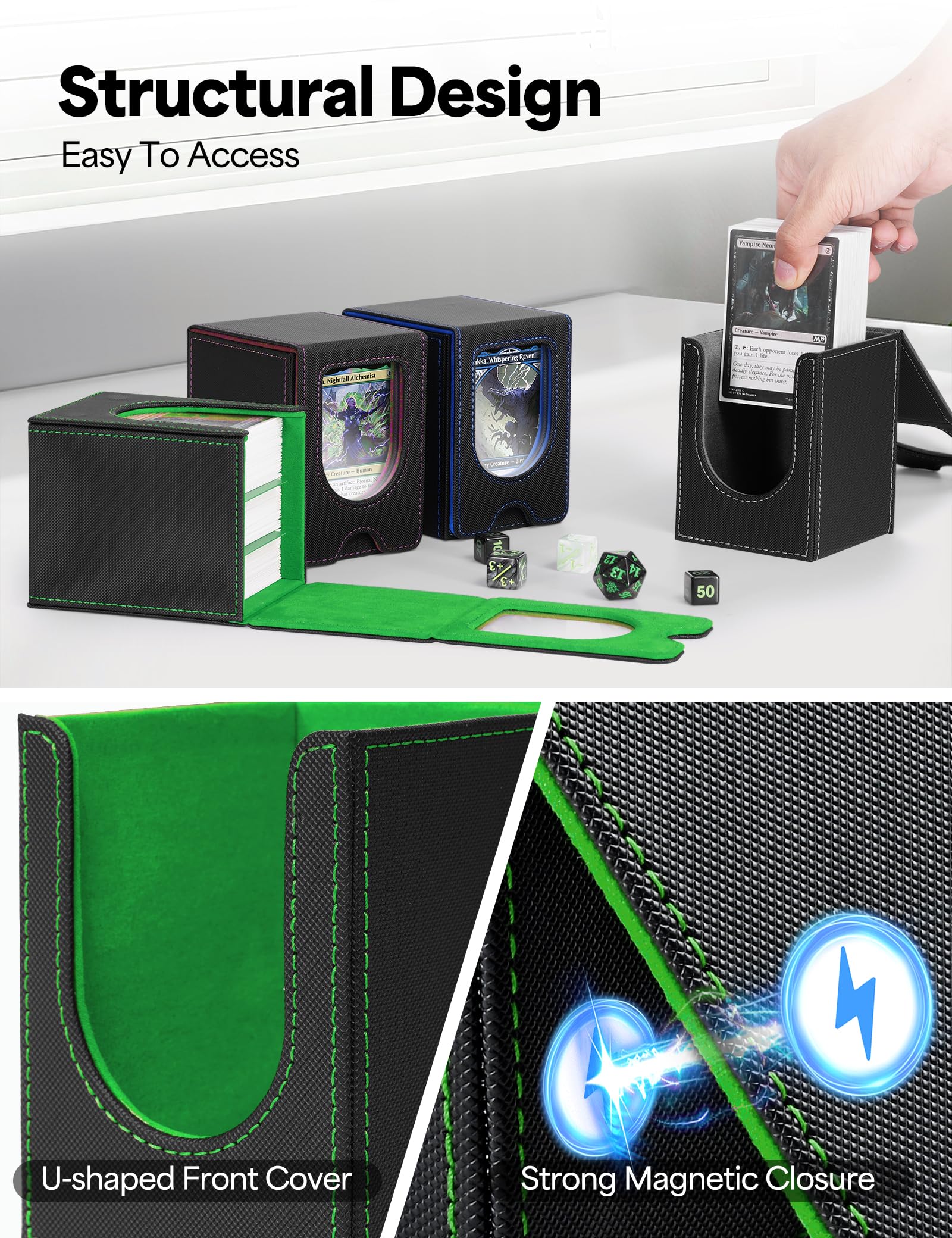 Banloga card deck box magnetic closure provides secure protection.