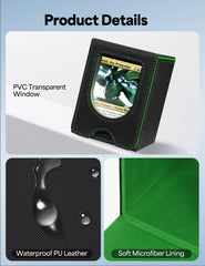 Banloga card deck box uses waterproof PU leather and soft lining to protect cards.