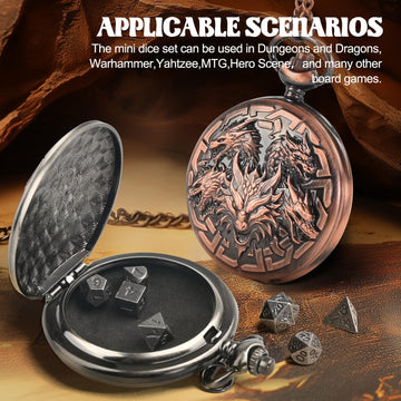 Banloga dragon-art dice set elevates RPG table presence.