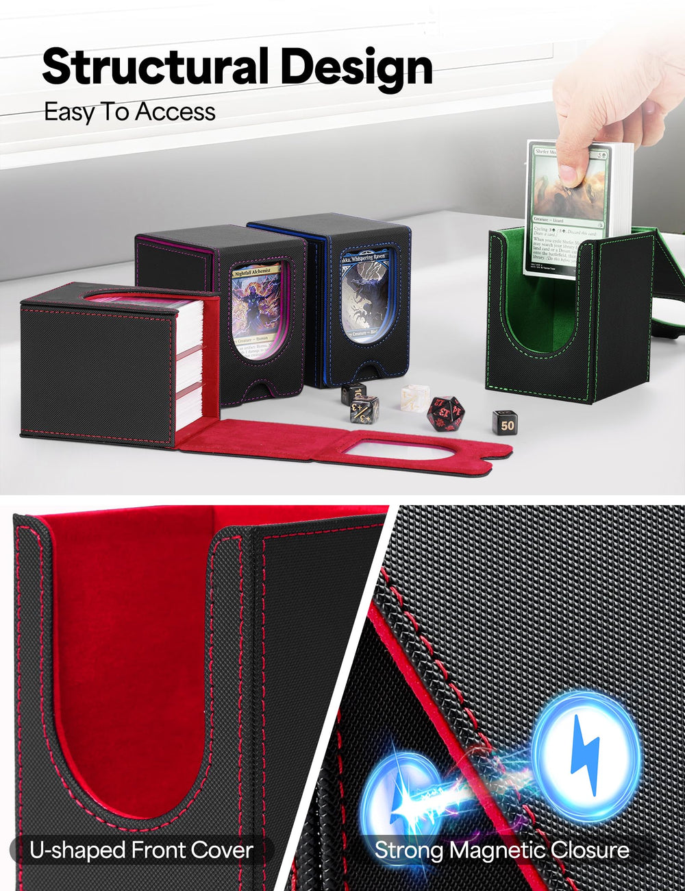 banloga eight dividers in four colors help organize decks