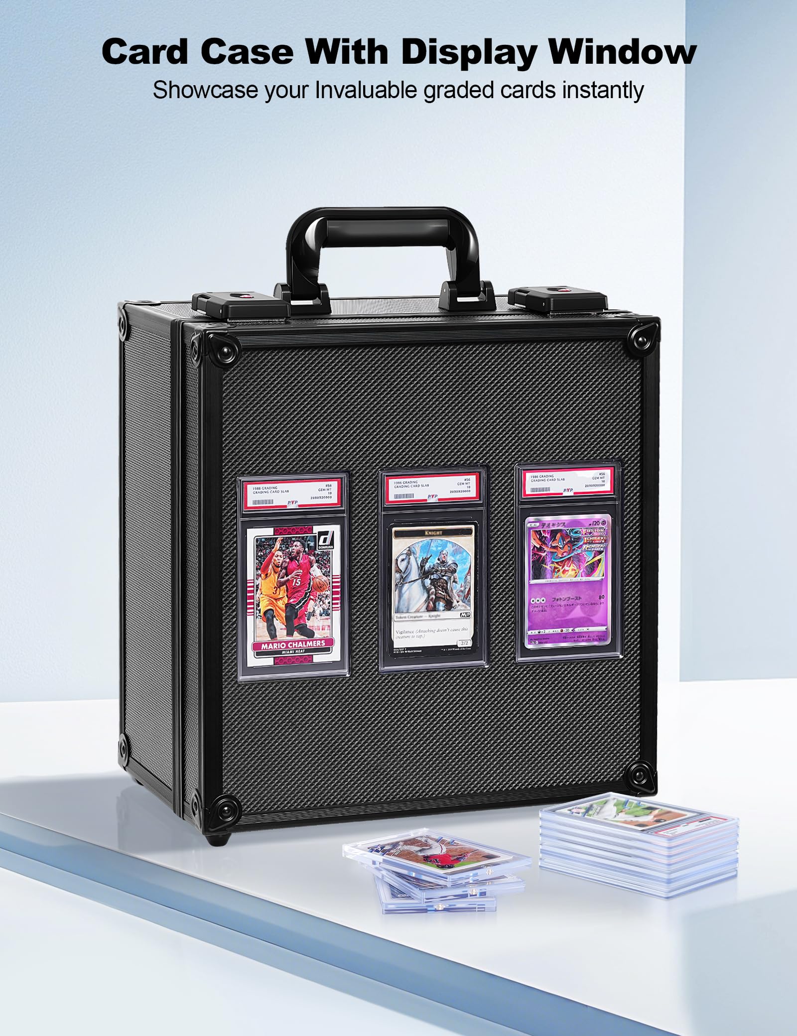 Banloga display window reveals graded cards at a glance
