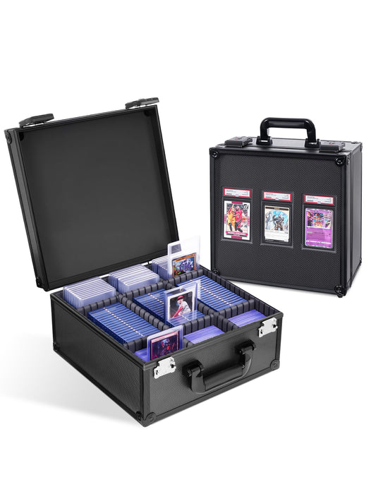 Banloga graded card storage box front view showing sturdy build for transport