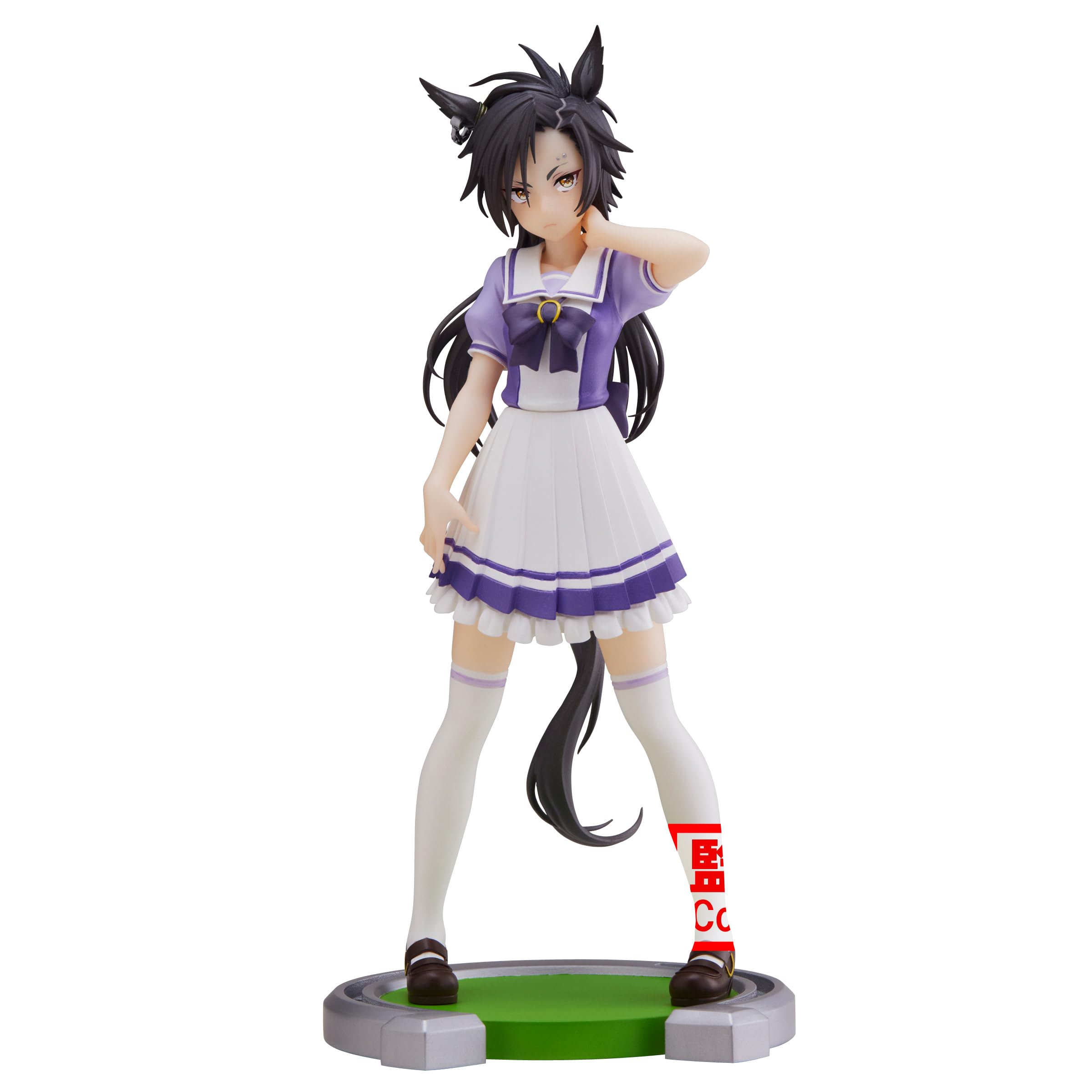 Banpresto Air Shakur standing figure on display shelf, ideal for dynamic hero poses.