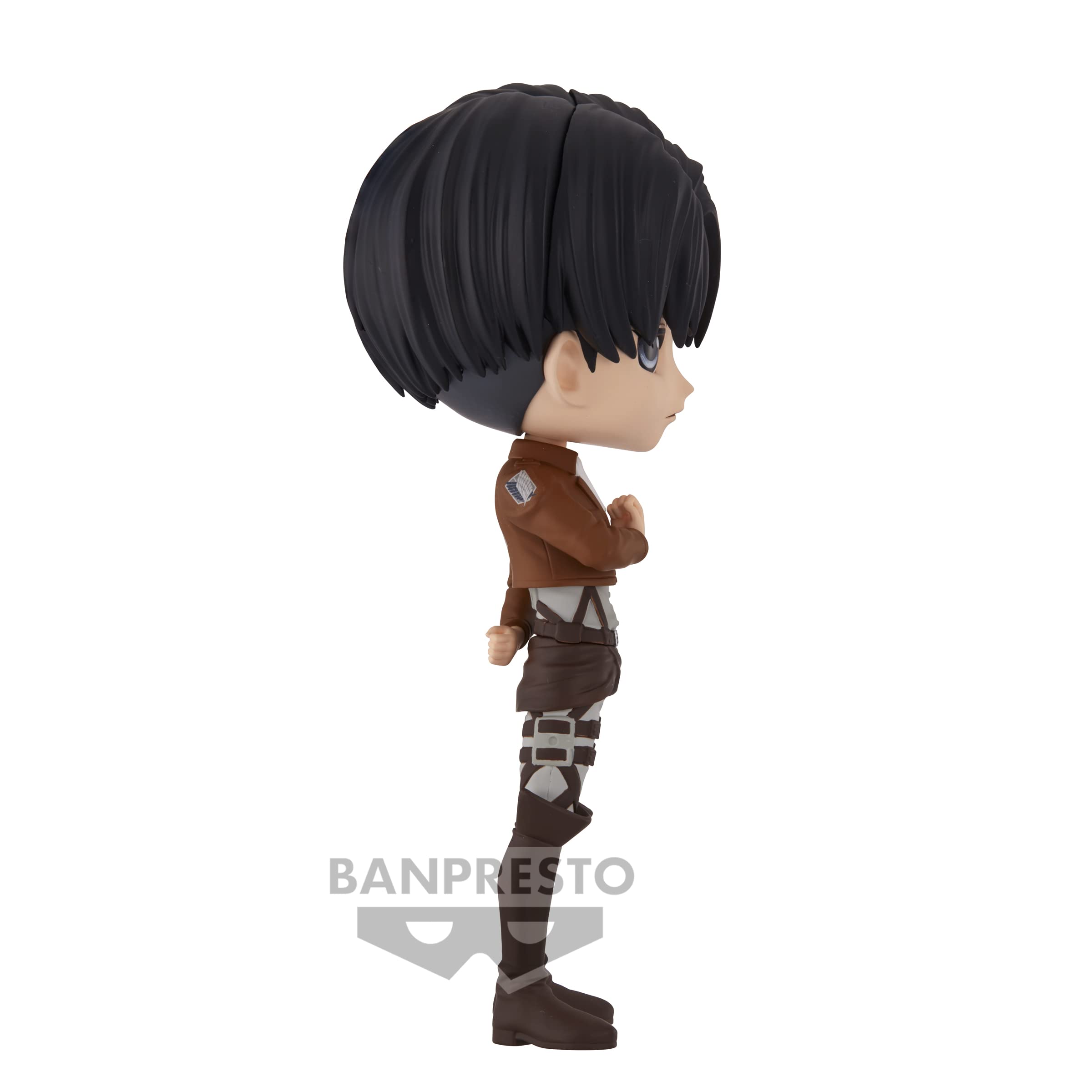 Banpresto Levi eye close-up showcases expressive doll-like eyes on display.