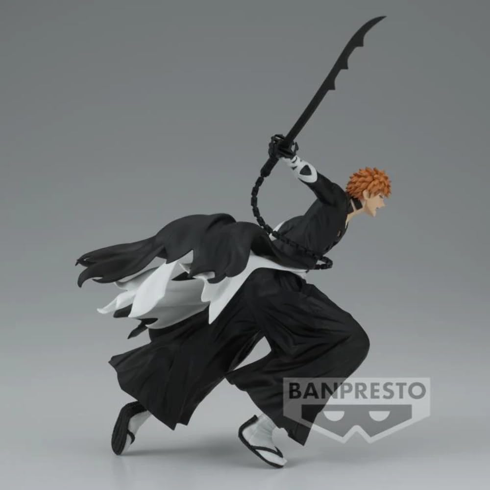 Banpresto Bleach Ichigo Kurosaki figure, packaging shows official license label.